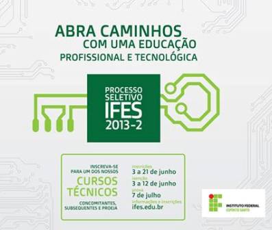 Ifes publica editais para mais de mil vagas em cursos técnicos