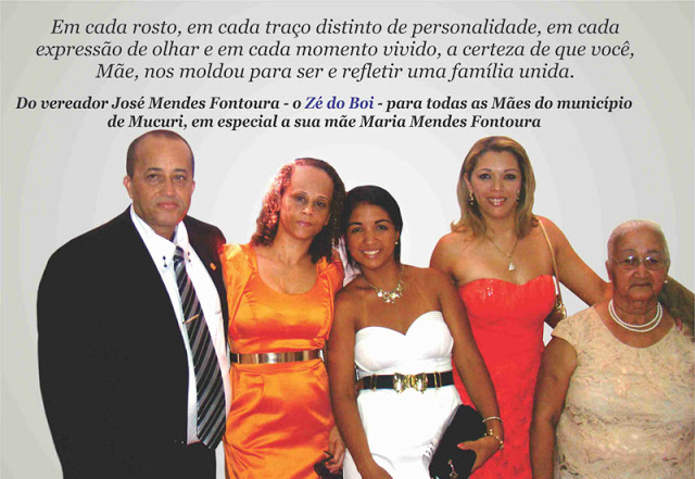 MENSAGEM DIA DAS MÃES: VEREADOR JOSÉ MENDES FONTOURA, O “ZÉ DO BOI”.