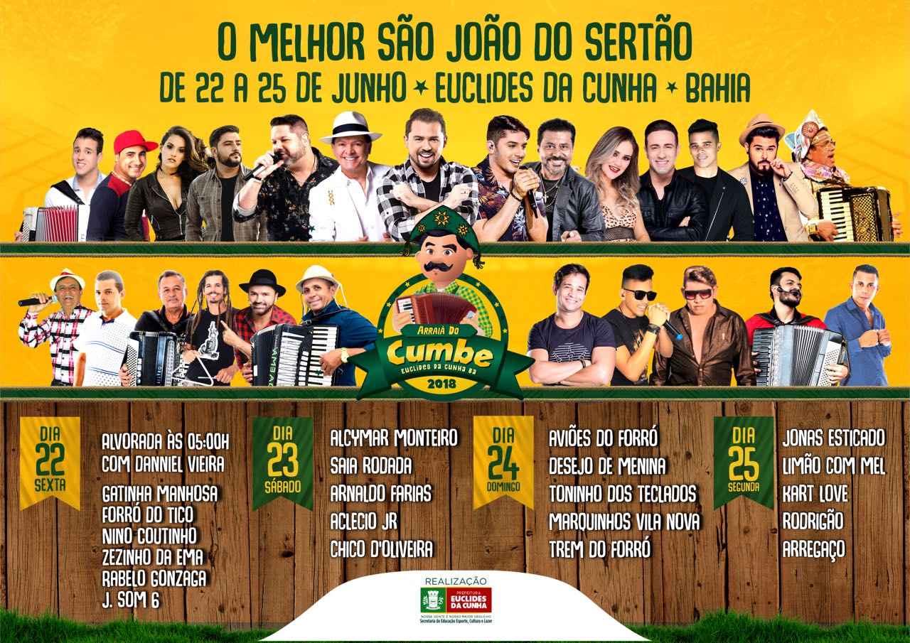 São João de Euclides da Cunha anuncia programação oficial de 2018