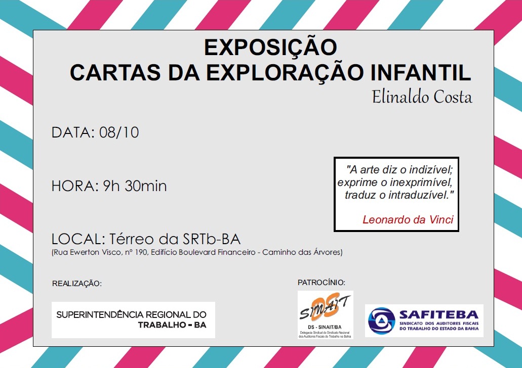 Superintendência Regional do Trabalho sedia exposição que retrata o drama de crianças e adolescentes vítimas do trabalho infantil