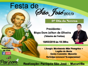 Mucuri está celebrando seu padroeiro São José