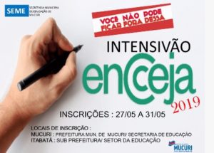 Prefeitura de Mucuri convida: complete seus estudos com o Encceja