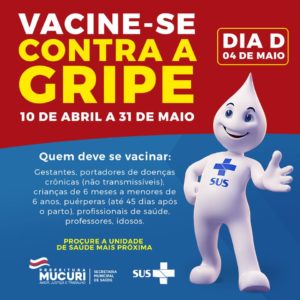 Começa campanha de vacinação contra a gripe em Mucuri