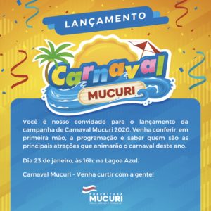 Programação do carnaval de Mucuri 2020 será divulgada no dia 23