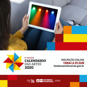 Inscrições para a 8ª edição do edital Calendário das Artes vão até segunda-feira (1º) no site da Funceb