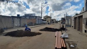 Obras de cobertura do esgotamento sanitário do bairro Cidade Nova estão avançadas em Itabatã