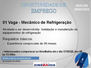 Oportunidades de Emprego para o Município de Mucuri.