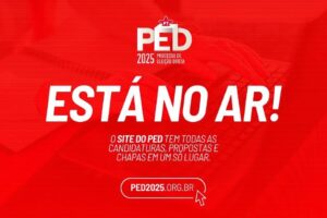 PT lança site do PED 2025 com todas as chapas e candidaturas
